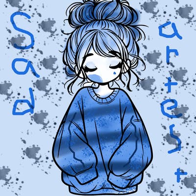 girl with baggy sweatshirt and messy bun