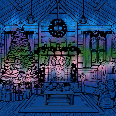 christmas house interior