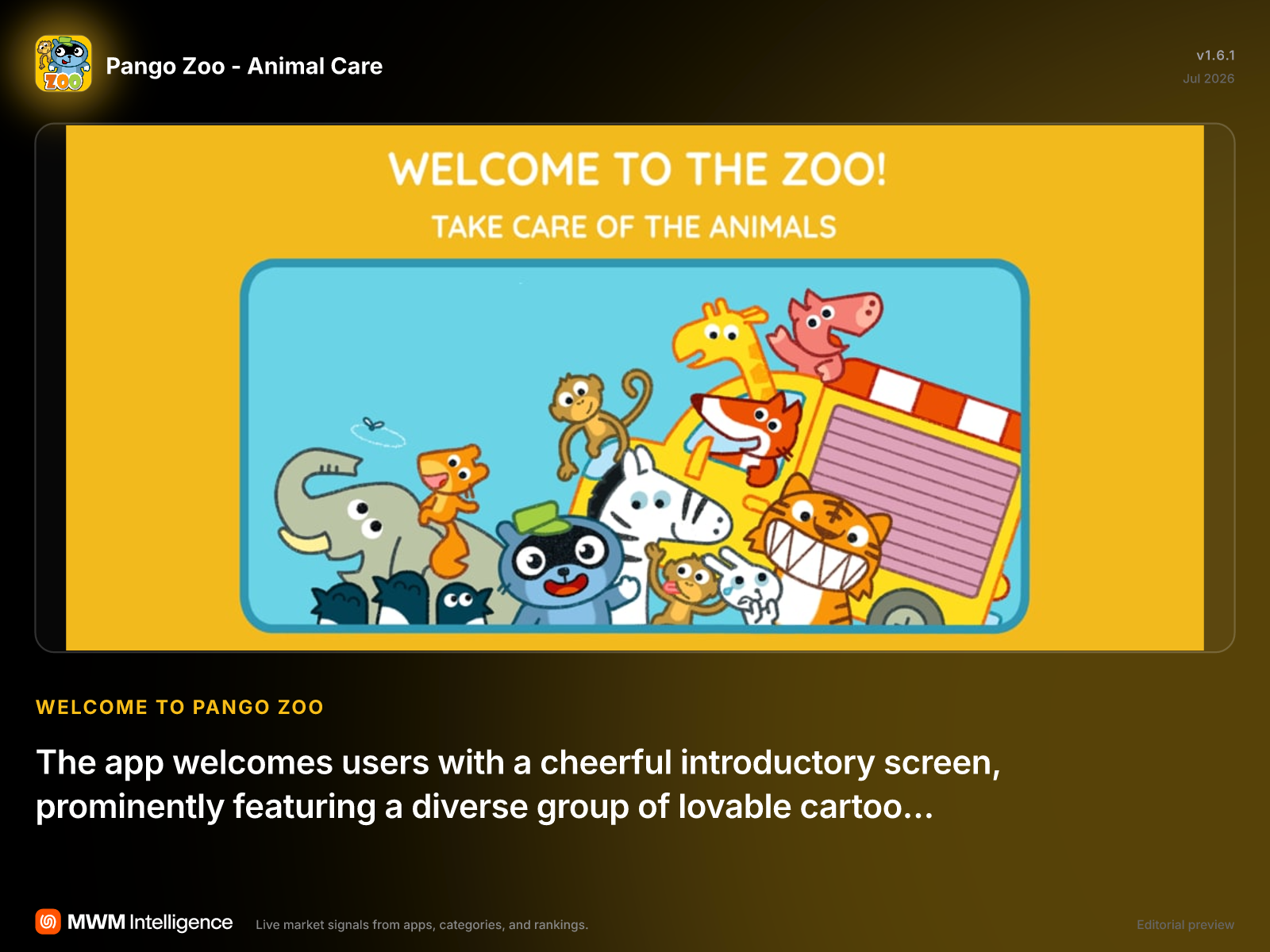 Pango Zoo - Animal Care - Education App | MWM