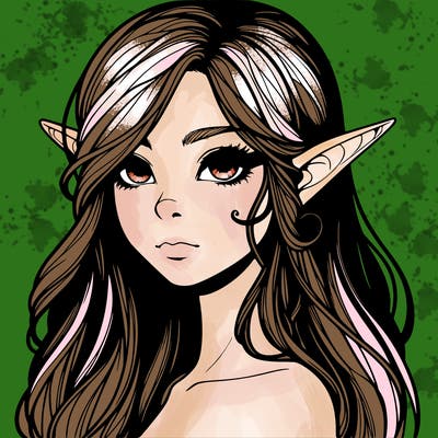 elf girl realistic dark fantasy
