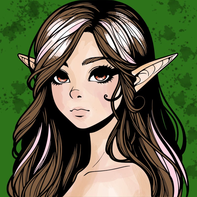 elf girl realistic dark fantasy