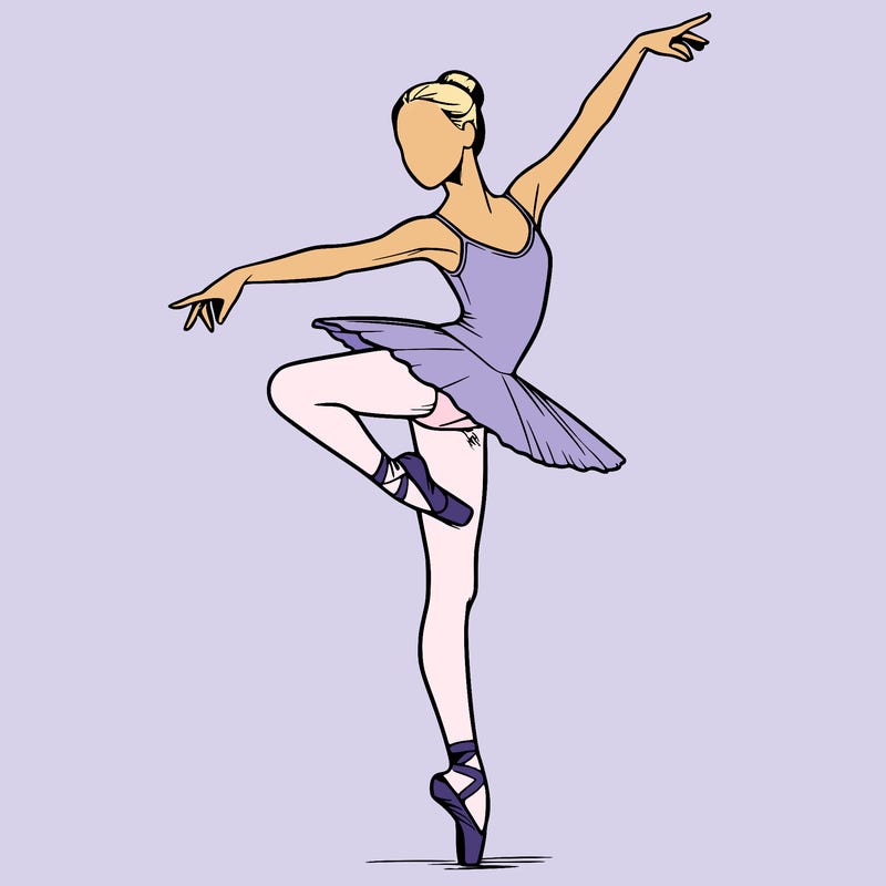 realistic person doing ballet