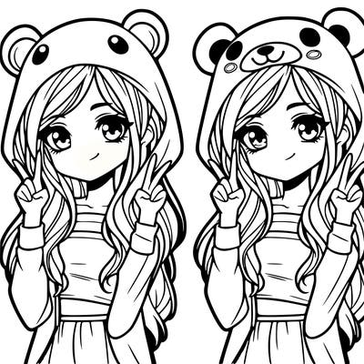 teen girl in animal costume