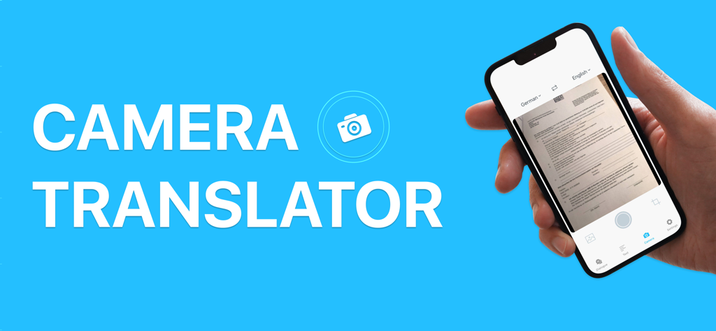 Translate - Live Translator - Mão segurando um smartphone usando o recurso de tradução por câmera do Traduzir - Tradutor ao Vivo para digitalizar um documento