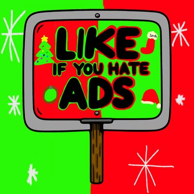 a sign that says like if you hate ads