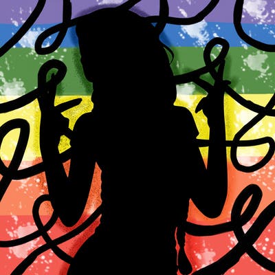 realistic teenage girl with braids and a beanie and crop top doing 🫶🏼