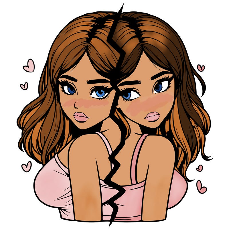 realistic girl split