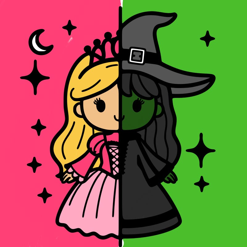 split princess and witch