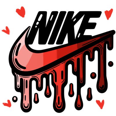 dripping nike logo