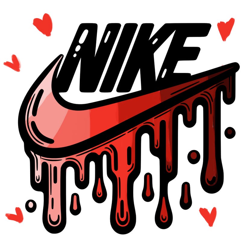 dripping nike logo