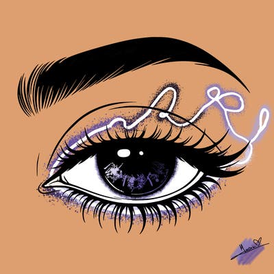 eye closed realistic