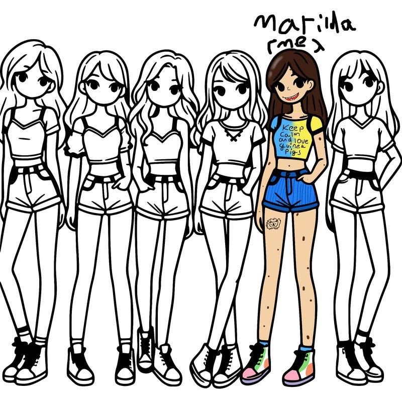 a group of girls wearing crop tops and shorts