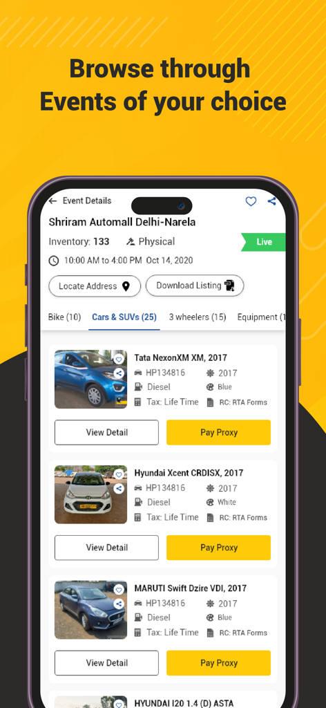 MySAMIL - Browse live vehicle auction listings on the MySAMIL mobile app