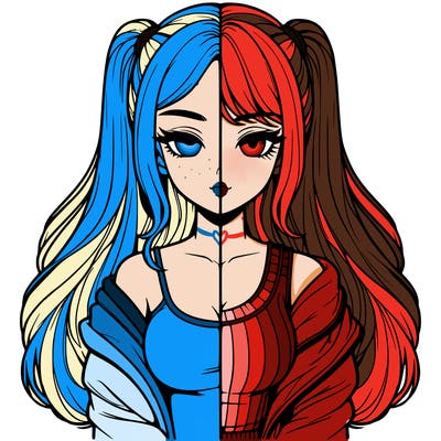 realistic girl split