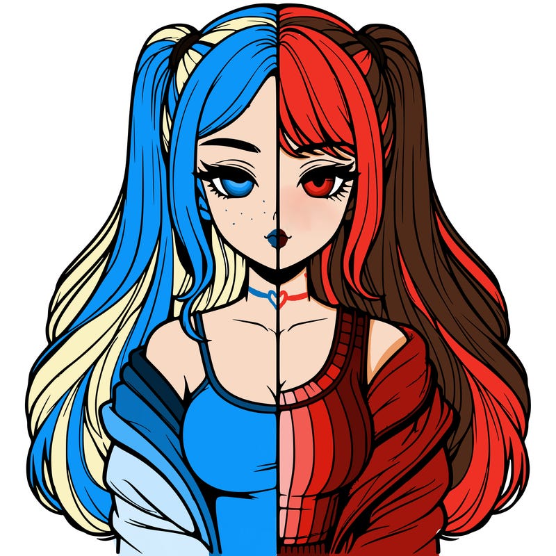 realistic girl split