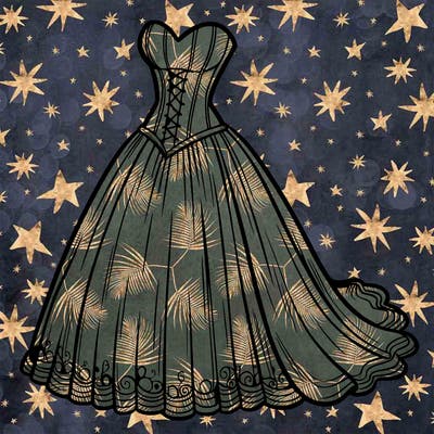 wedding dress-corset and a long and flowy skirt