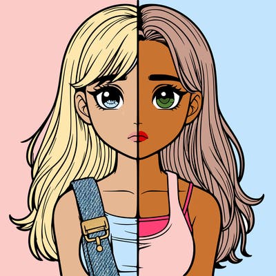 realistic girl split