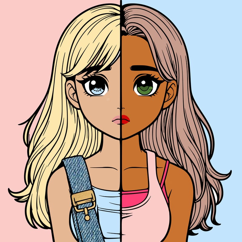 realistic girl split