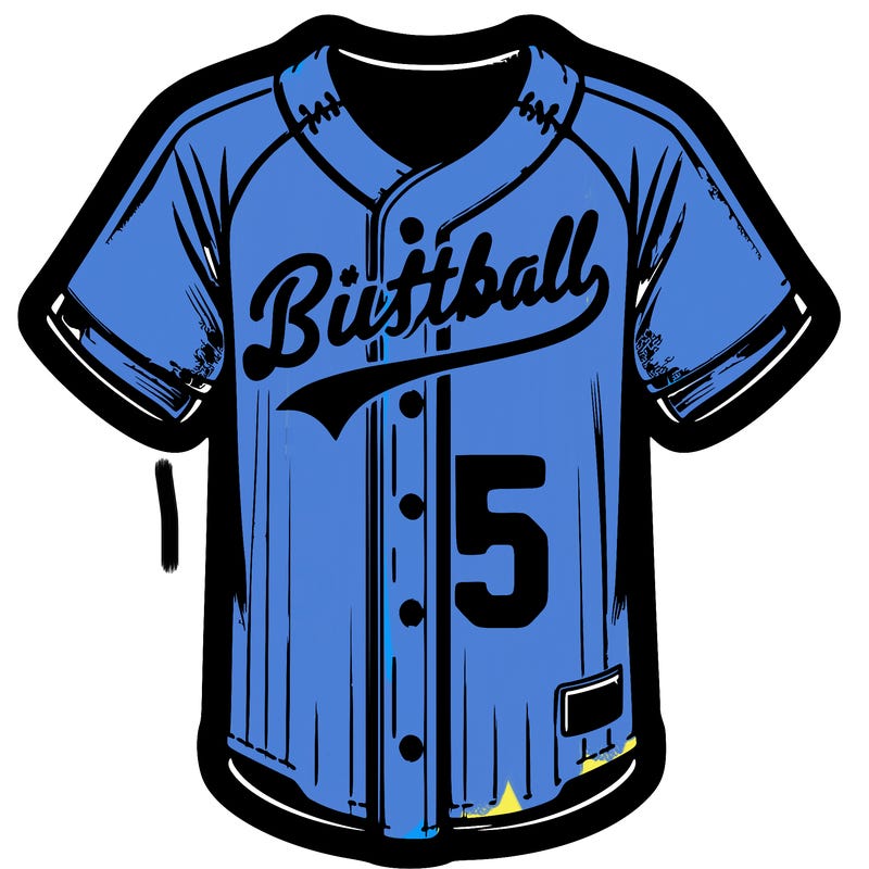 number 5 softball jersey realistic