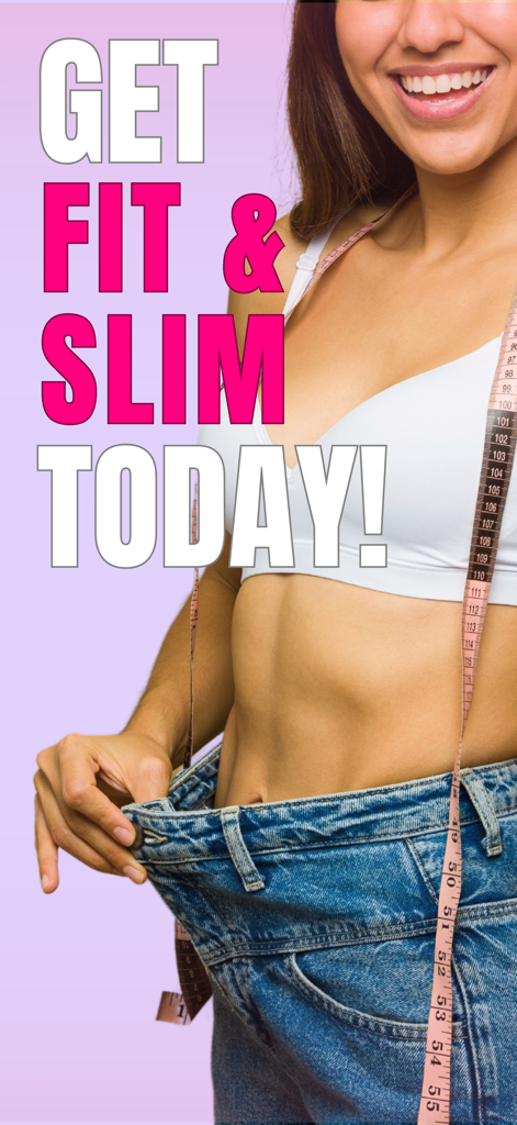 Lose Belly Fat Workout At Home - Smiling woman showing weight loss results by holding out her oversized jeans