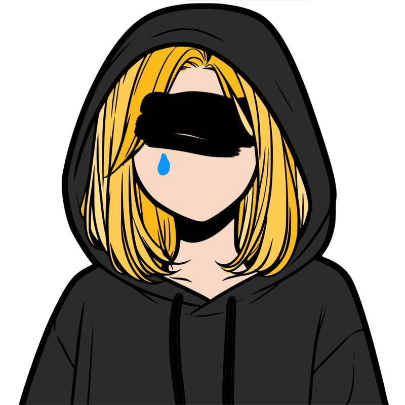 a faceless girl in a hoddie