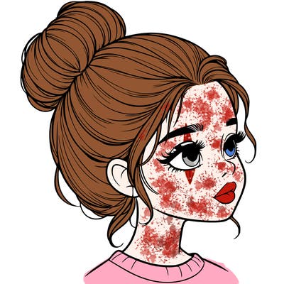 realistic girl with bun