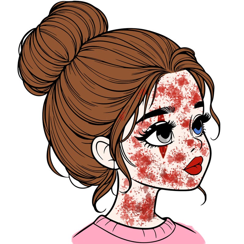 realistic girl with bun