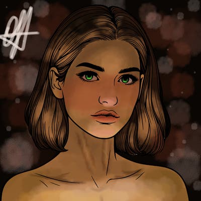 realistic portrait of woman