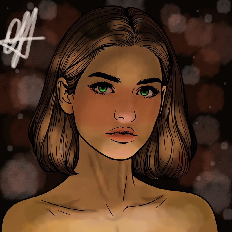 realistic portrait of woman