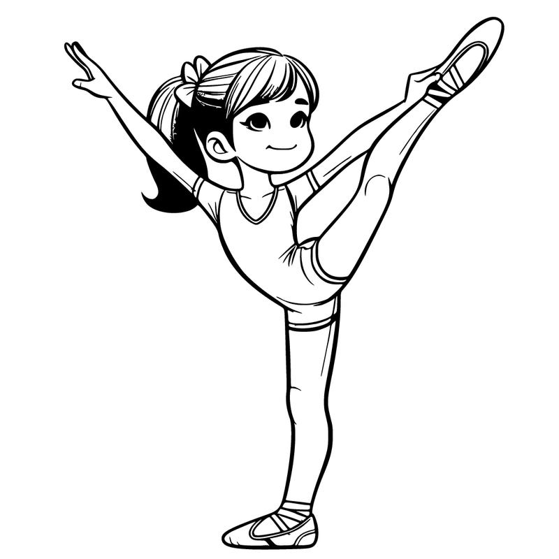 realistic girl gymnast