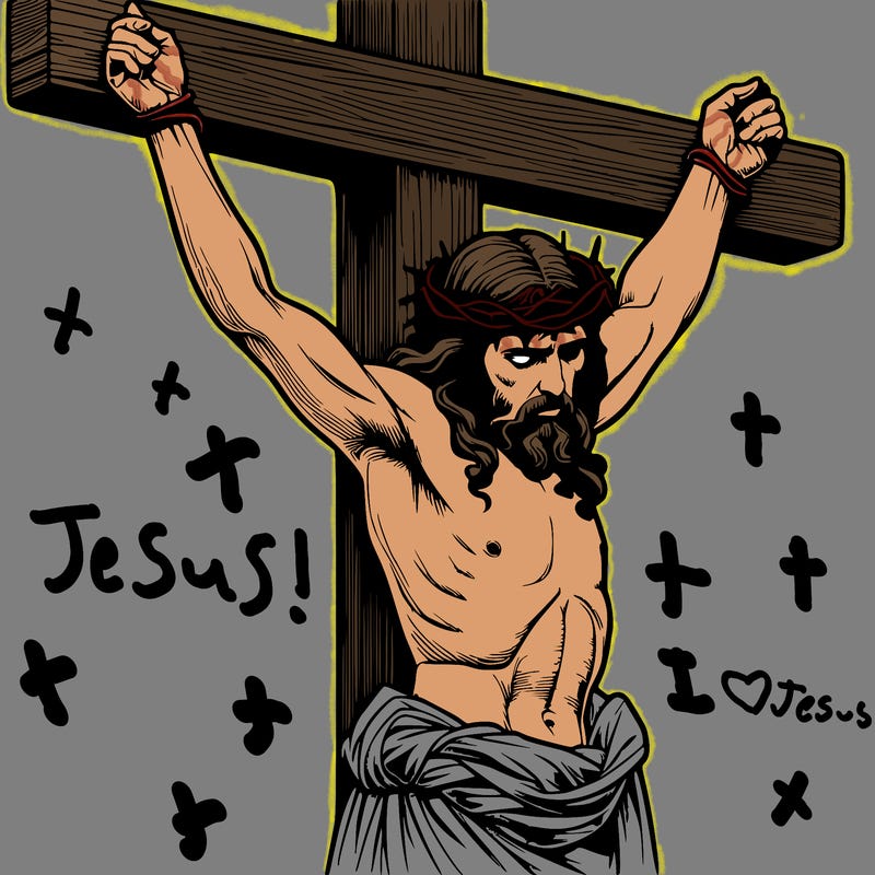 jesus realistic on the cross