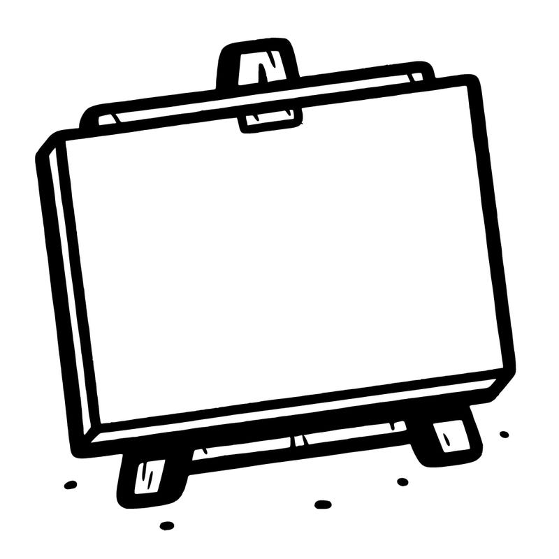 just a plain white canvas nothing on it