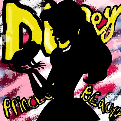 a shadow of a princess holding a frog realistic