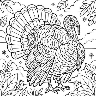Embark on a creative journey with our exquisite White Holland Turkey coloring page. This intricate design, perfect for all ages, invites you to bring this beautiful bird to life with your favorite colors.
