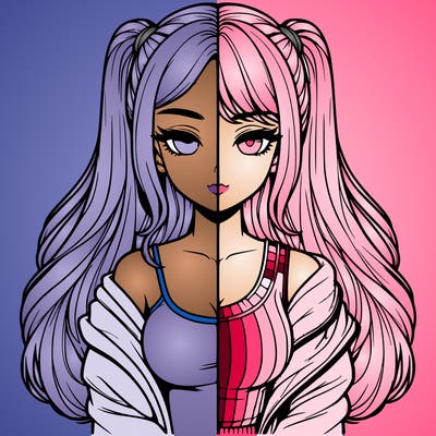 realistic girl split