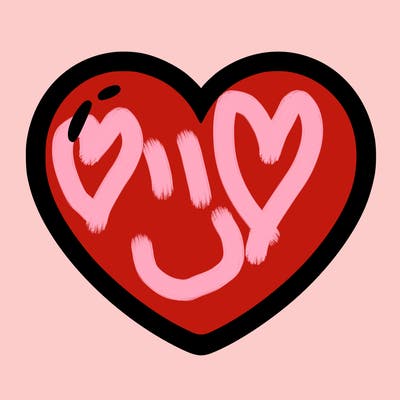 a blank heart