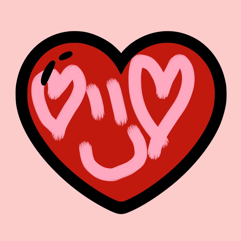 a blank heart