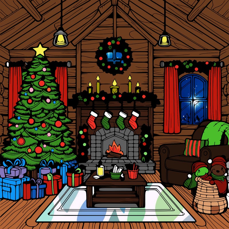 christmas house interior