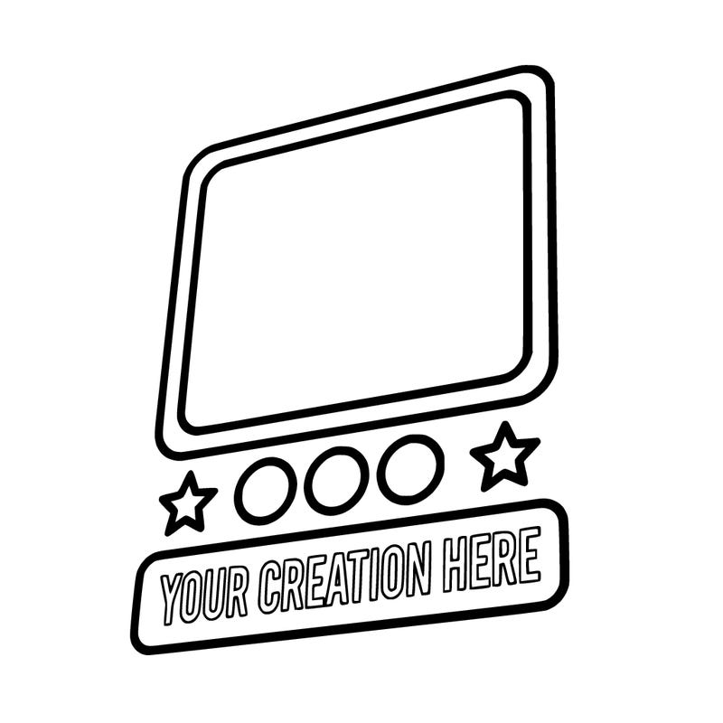 a completely blank coloring page