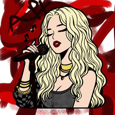 realistic female singer