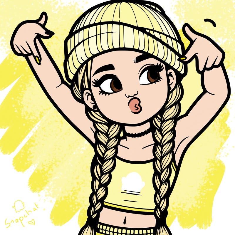 realistic teenage girl with braids and a beanie and crop top doing 🫶🏼