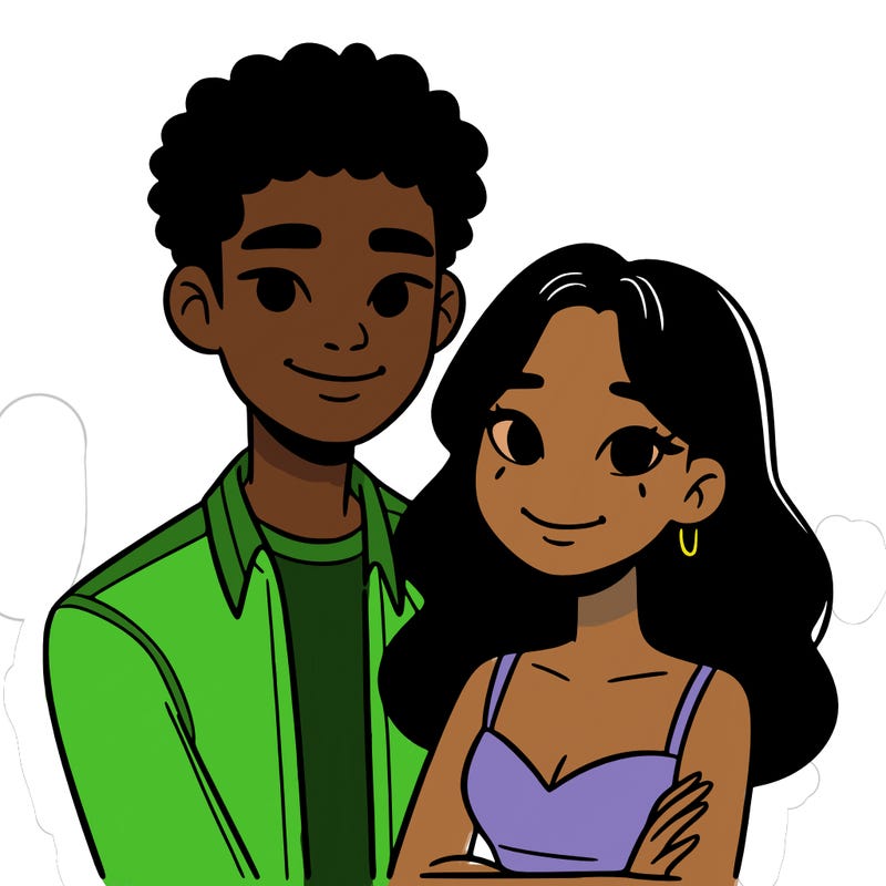 black woman and asian man couple