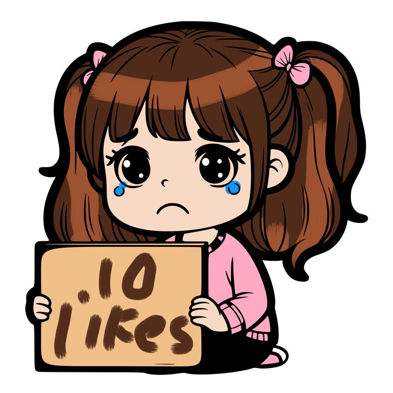 sad girl with a blank sign