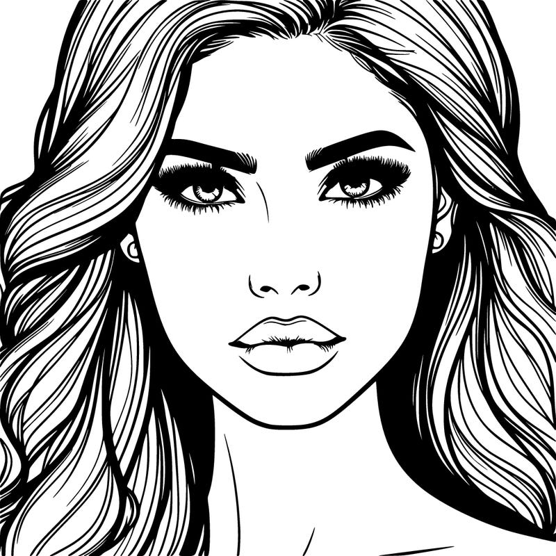 beautiful model face woman realistic