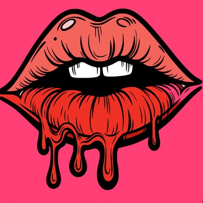 lips that look realistic and drip