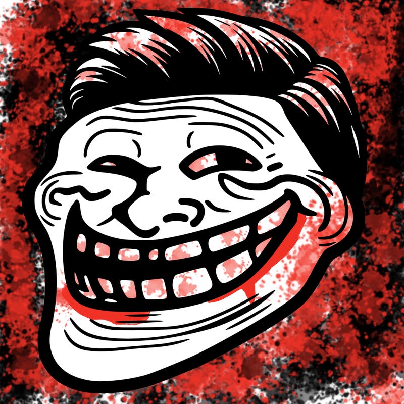 troll face d'un homme