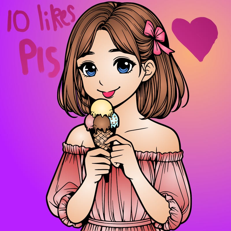 realistic girl eating ice cream