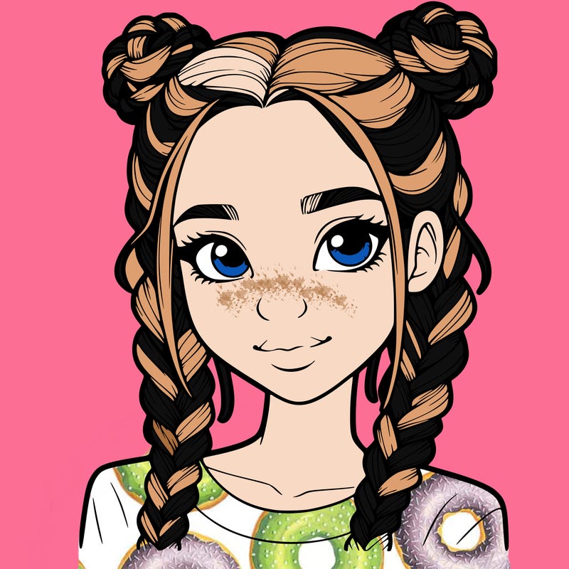 realistic girl with braids