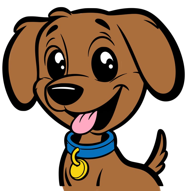 dog with floppy ears and a waggling tongue