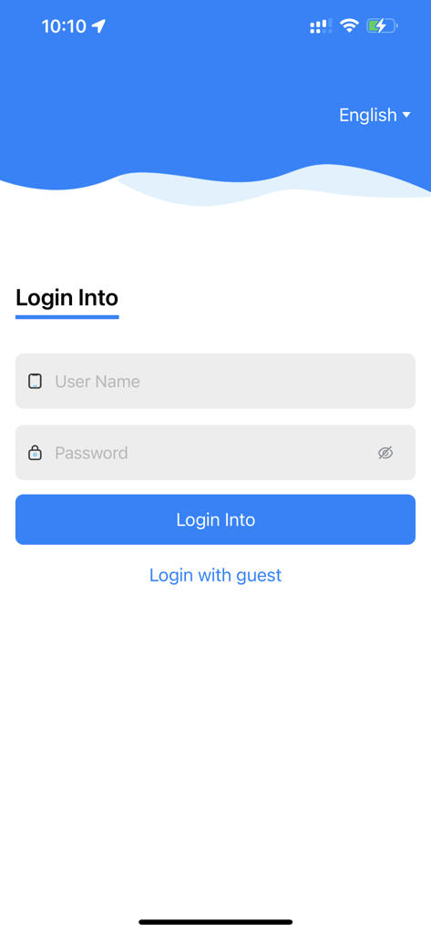 SoftTuner - Login screen for the SoftTuner app featuring username and password fields with a guest login option.